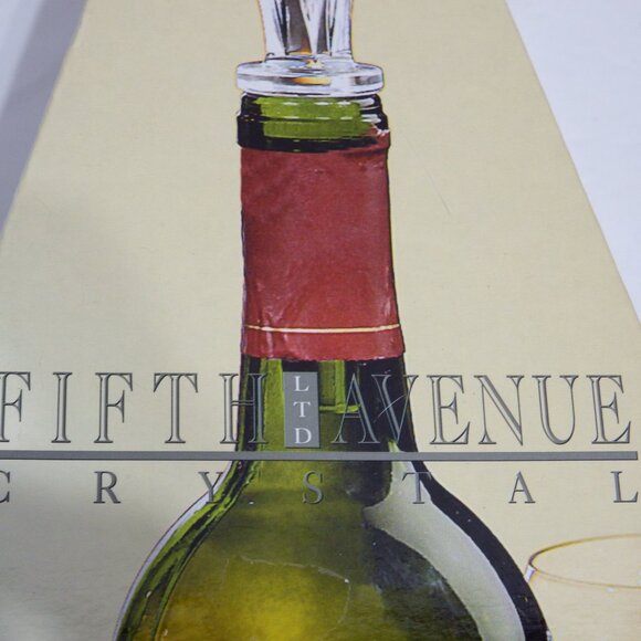 Fifth Avenue “Portico” Poland Crystal 6 Piece Wine Accessory Set w/Original Box - Picture 6 of 16